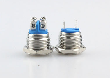 16mm Normal Closed Momentary Push Button Stainless Steel / Nickel Plated Brass Material