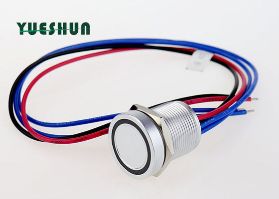 quality  12V 24V LED Illuminated Piezo Touch Switch , 19mm Switch Push Button Momentary factory