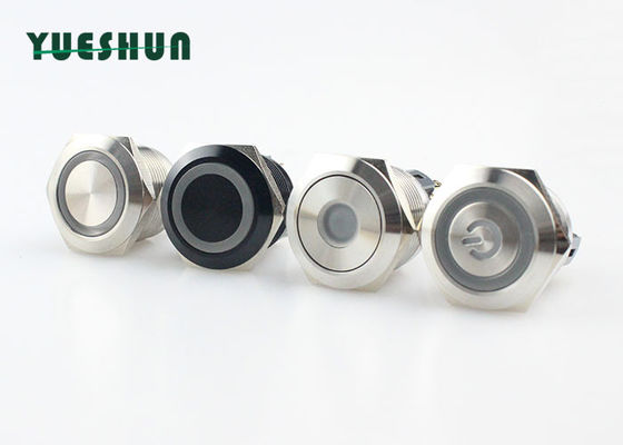 quality  22 mm / 25mm Waterproof Push Button Switch 110V 220V LED Easy Installation factory