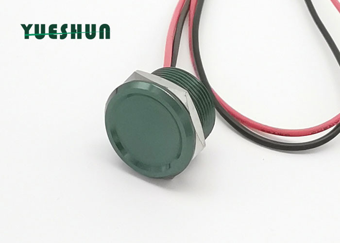 Waterproof Piezo Touch Switch , Aluminum Push Button Switch Green Color