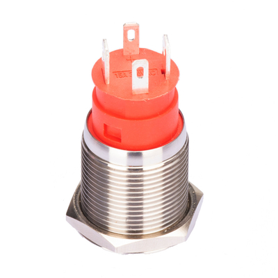 19mm High Head Push Button Switch Led Illuminated Stainless 20A 24v Dustproof