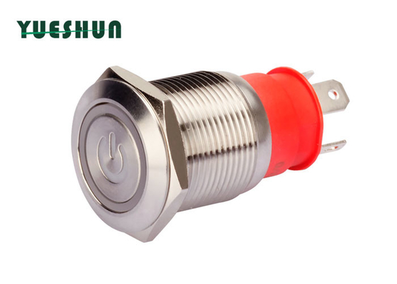 Stainless Steel Illuminated Switches Push Button Switch 12 - 24v 10A Max Current