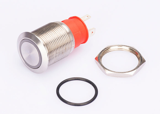 Ip67 High Current Stainless Steel Push Button On Off Switch 10 Amp Red Led Light