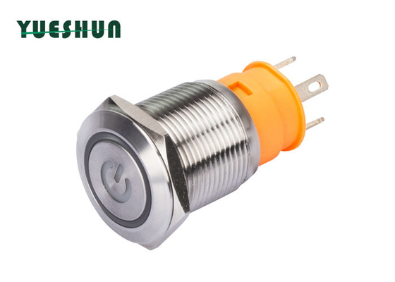 316l Stainless Steel Boat Marine Push Button Switch Power Symbol 19mm 20amp With Light