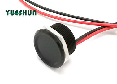 Black Color 19mm Piezo Touch Switch , Waterproof Pressure Button Switch