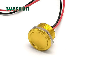 Waterproof Piezo Touch Switch , capacitive switch Lamp NO Push Button Switch Yellow Color Body