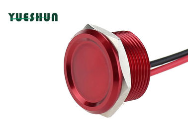 Red Piezo Push Button Switch Customized Available For 25mm Mounting Hole Panel