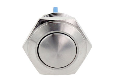 Metal Anti Vandal Push Button Switch 16mm Ball Round Head Normal Open Waterproof