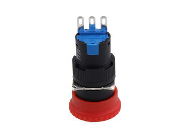 Plastic Emergency Stop Push Button Switch , Panel Mounted Emergency Stop Button Three Pins