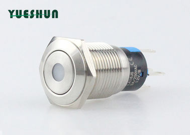 16mm Metal Illuminated Push Button Reset Switch Panel Mount 110V 220V Dot Type