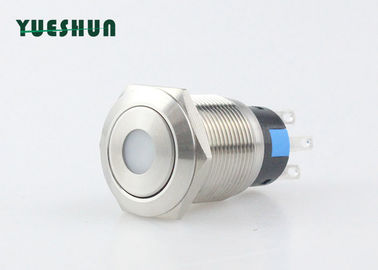 Flat Round 10A 19mm Momentary Panel Mount Push Button Switch