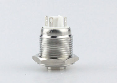 12 Volt LED Stainless Steel Push Button Switch 16mm Panel Mount High Head Ring Type