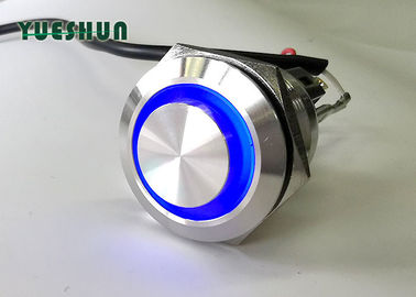 High Round Head Push Button Switch LED Illuminated , 22mm Illuminated Push Button
