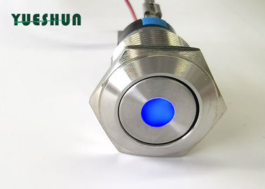Waterproof Miniature Illuminated Push Button Switch High Head Ring LED Type