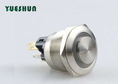 High Head Metal Push Button Switch Momentary Ring LED Illuminated 22mm
