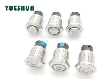 LED Light Stainless Steel Push Button Switch 110V 220V Durable For Longstanding Press
