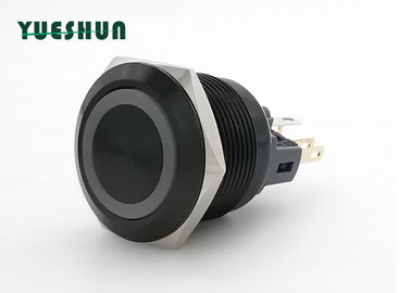 22mm 25mm Aluminum Push Button Switch LED Illuminated Good Press Performance