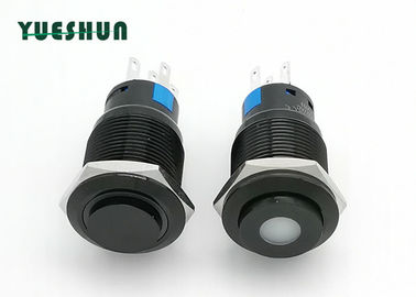 19mm Aluminum Push Button Switch High Round Head Blue White LED Lighted