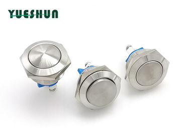 Doorbell 19mm Momentary Push Button Switch Normally Open Silver Alloy Terminal