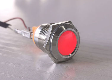 Red Blue LED Anti Vandal Push Button Switch 12mm 16mm Metal LED Indicator Light Manufacturer