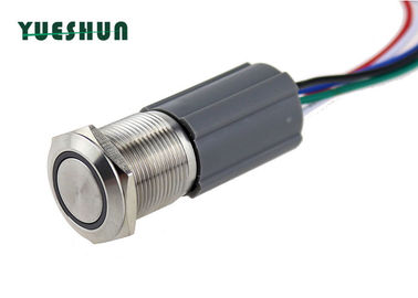 Stainless Steel Anti Vandal Push Button Switch With Harness Plug 12V 24V LED Iluminated factory