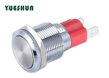 Large Current Self Lock Flat Round Head 1no 2 Pin Push Button Switch