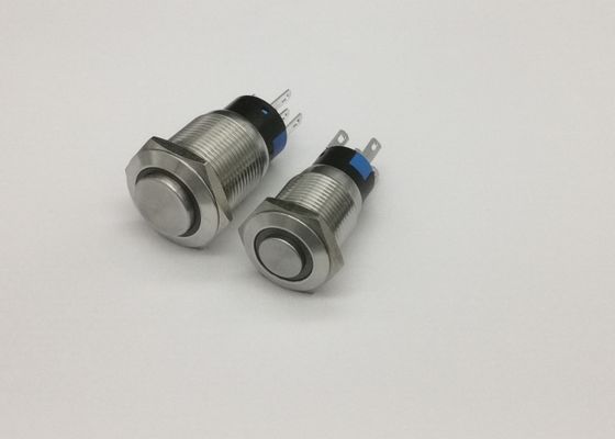 Latching 12v Annular 19mm  Metal Momentary Push Button