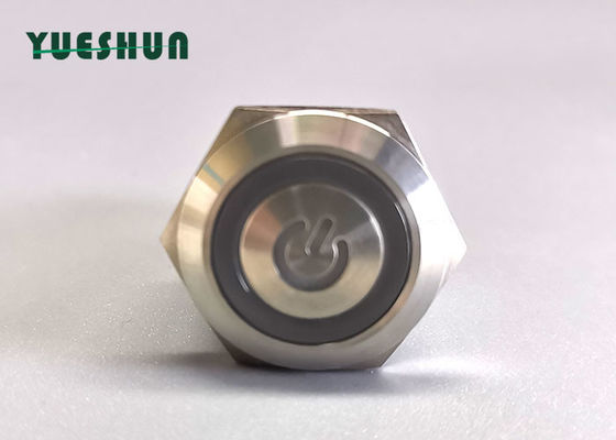 Aluminum 5A Ring LED  22mm Anti Vandal Push Button Switch