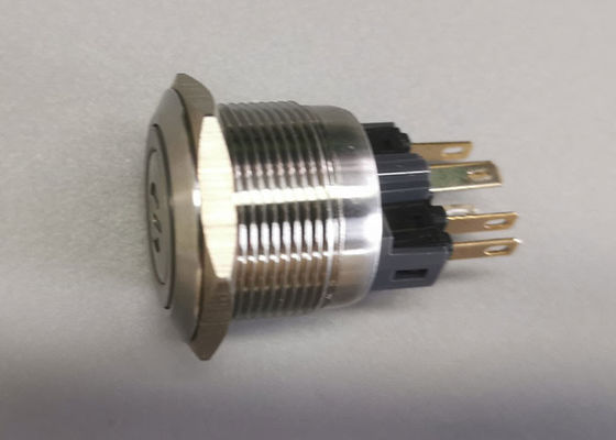 Aluminum 5A Ring LED  22mm Anti Vandal Push Button Switch
