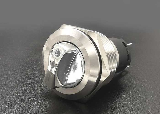 22mm Rotary Anti Vandal Push Button Switch Metal Waterproof With Led