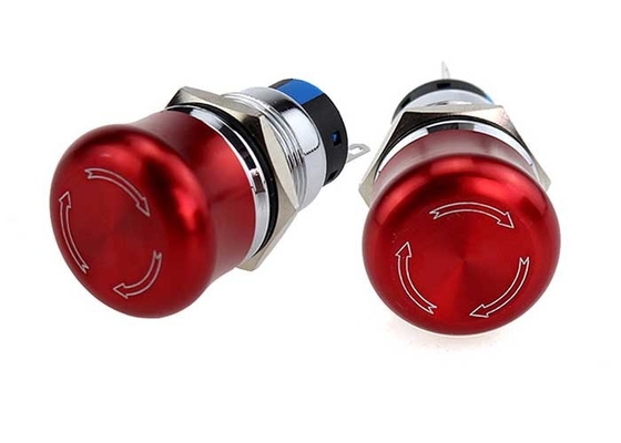 Emergency Stop Red Anti Vandal Push Button Switch 19mm Mushroom Head