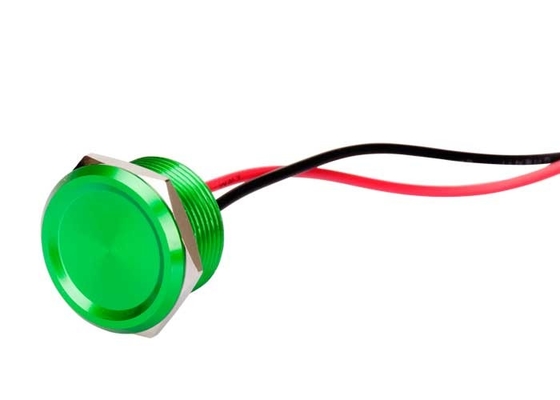 Ip68 Flat Head Aluminum Piezo Touch Switch Rgb 25mm Momentary For Industrial