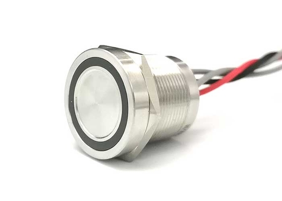 22mm Latching Ip68 Seal Piezo Touch Switch Stainless Steel With 12v Blue Led Light